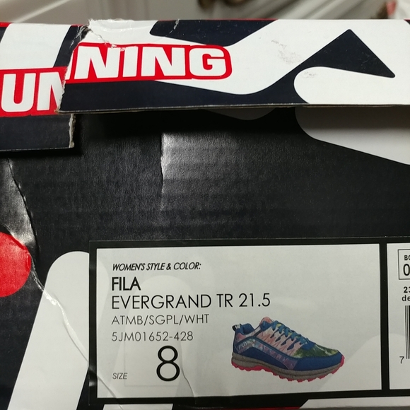 FILA Evergrand TR 21.5 Women's Trail Running Shoes Size 8 Atomic Blue - Picture 13 of 16